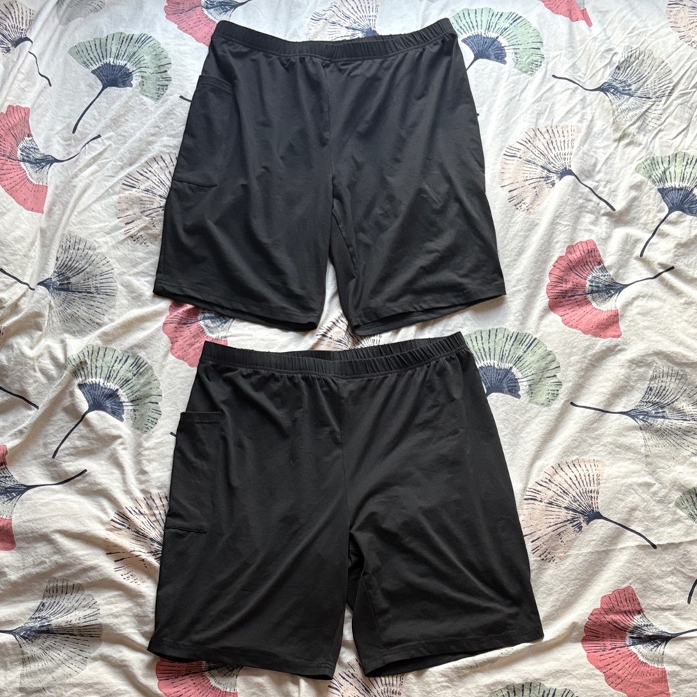 Shein Women Biker Black Shorts